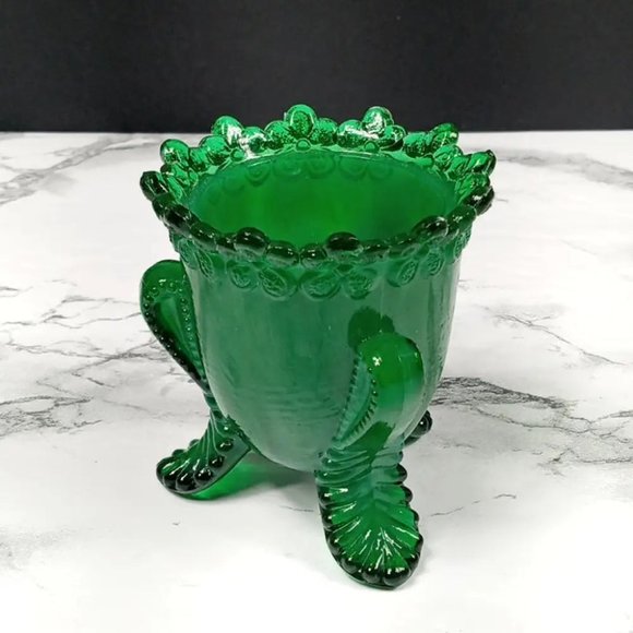 Degenhart Glass Forget Me Not Trinket Toothpick Paperweight Vtg - Picture 7 of 8